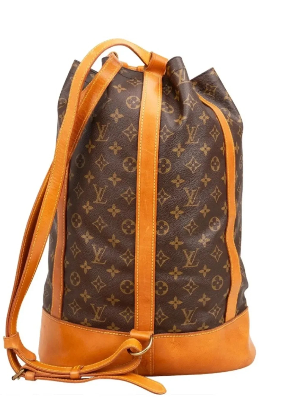Louis Vuitton VINTAGE Brown Monogram Randonnee Leather Backpack
